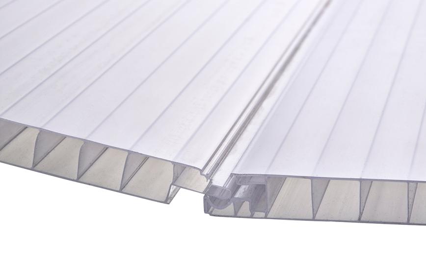 Click-Step, 16 mm, 2-lags, Termoplate, Polykarbonat, Opal, 221mm x 5000mm